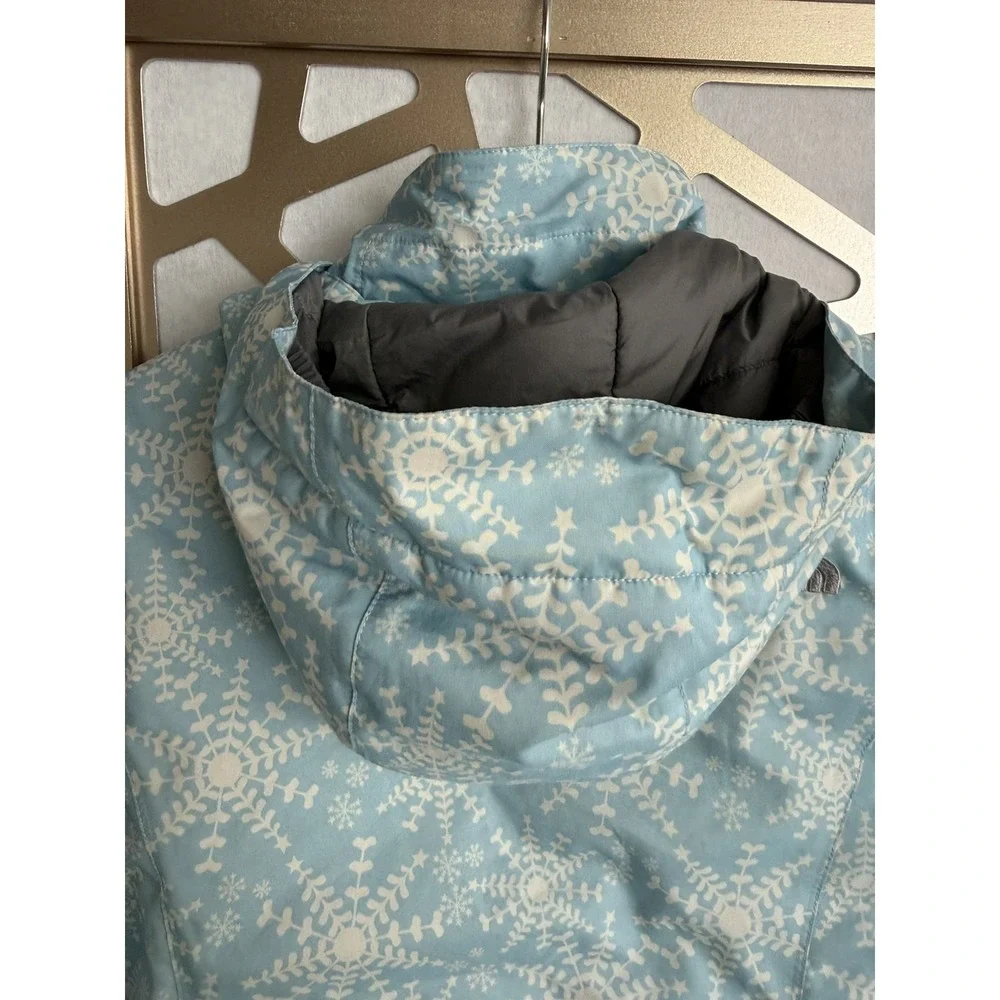 The North Face Jacket Girls Large 14 16 Blue HyVent Removable Hood Parka Coat